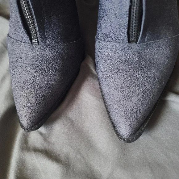 Tibi | Navy Blue & Black Piper Block Heeled Booties Sz 39.5 - Picture 9 of 12